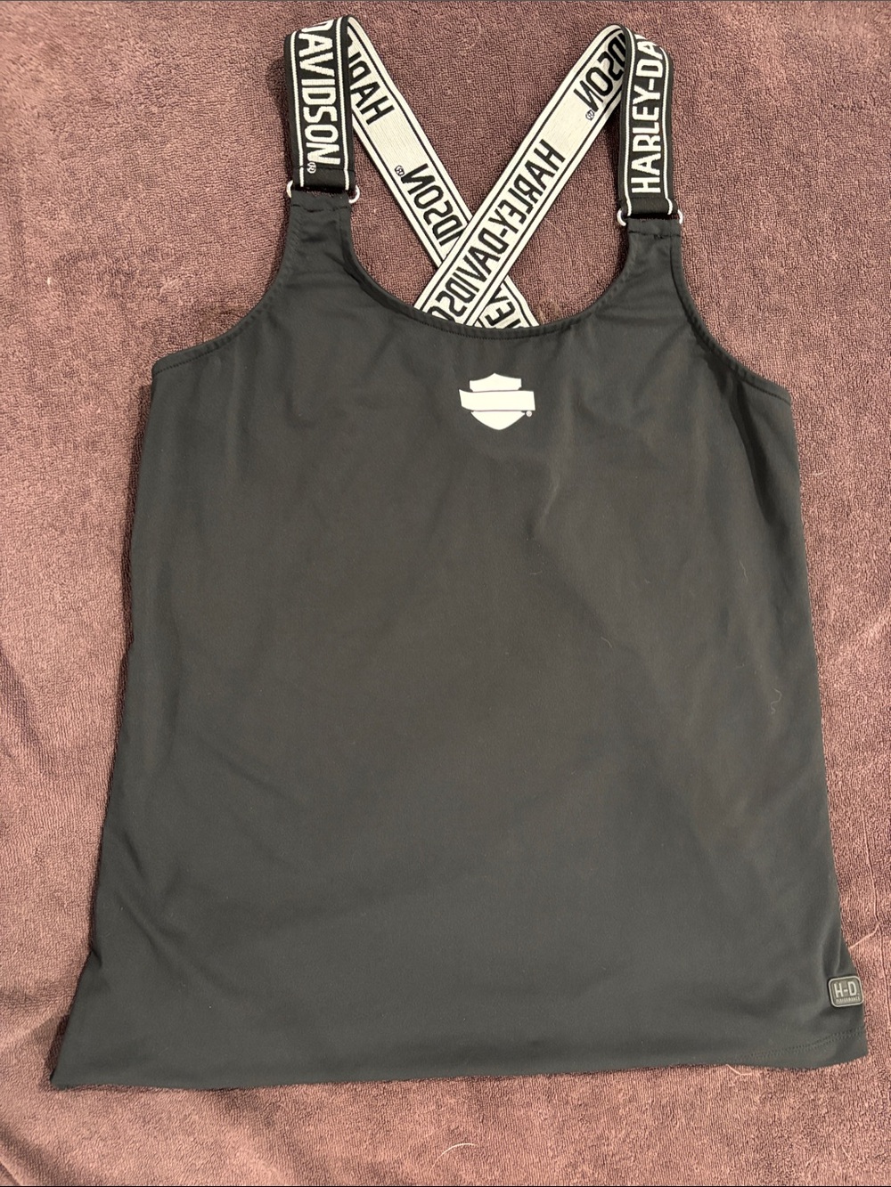 Harley-Davidson Black Tank with Branded Cross-Back Straps